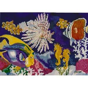 Tapestry   Contemporary Handwoven    Coral Seas    24 x 40 / 60x100 