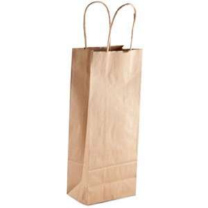  Natural Kraft Paper Wine Shopping Bag with Handles 5 x 3 