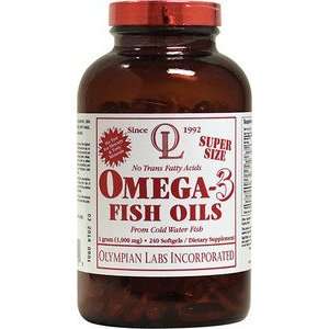  Olympian Labs Omega 3 Fish Oils (1000mg) 240 Softgels 