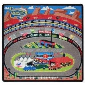  Disney Pixar Cars Racing Arena Game Rug with 2 Cars: Toys 