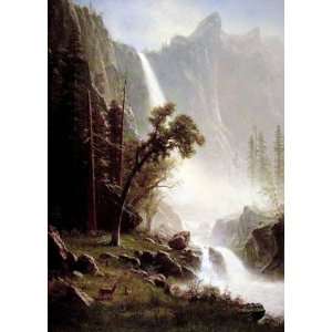  Oil Painting Bridal Veil Falls Yosemite by Albert 