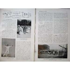  1906 Lawn Tennis Cannes Wilding France Sport Football 