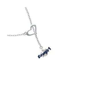   Cowgirl   Blue Heart Lariat Charm Necklace [Jewelry] Jewelry