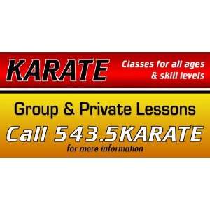  3x6 Vinyl Banner   Karate Class All Ages: Everything Else