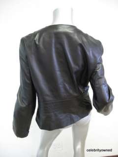 Tory Burch Black Cordelia Leather Jacket 12 $750  