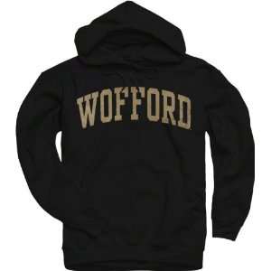  Wofford Terriers Black Arch Hooded Sweatshirt: Sports 