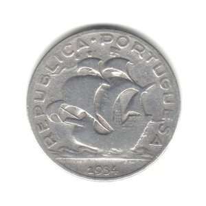  1934 Portugal 5 Escudos Coin KM#581   65% Silver 