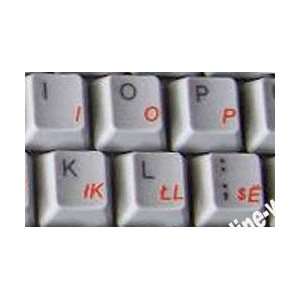  ALBANIAN KEYBOARD STICKERS TRANSPARENT ORANGE LETTERS FOR 