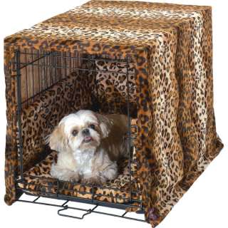   LEOPARD 36 Dog Puppy Wire Crate Training Cover Bed Bumper Pad  