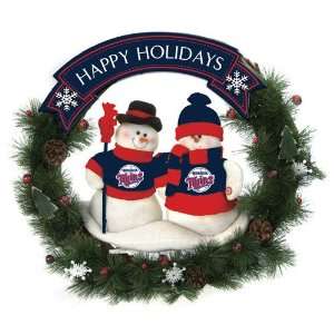   Minnesota Twins Mlb Snowman Christmas Wreath (20) Sports & Outdoors