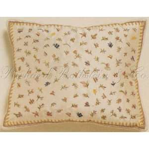   and Yellow Seaming Embroidered on a White Throw Pillow Free Shipping