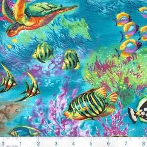  45 Wide Reef Ocean Floor Fabric By The Yard Arts 