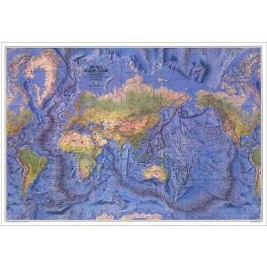    National Geographic 1981 World Ocean Floor Map
