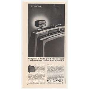   1963 Sylvania Skylark Portable Timer Clock TV Print Ad