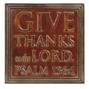    Framed Christian Art Give Thanks to the Lord