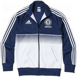   adidas Mens Chelsea Anthem Jacket Navy/White/Small: Sports & Outdoors
