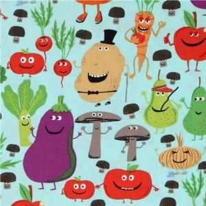  Michael Miller fabric Edgy Veggie funny vegetables (Sold 