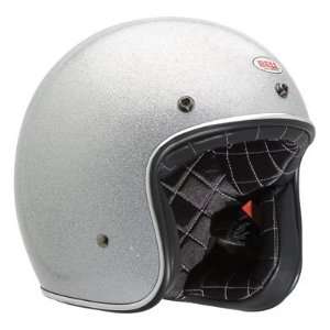  Bell Custom 500 Open Face Motorcycle Helmet Medium Silver 