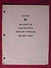 1964 Case Tractor Two Spool Aux Hydr Valve Service Book