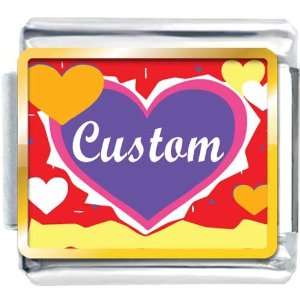   Plated Valentines Day Custom Hearts Photo Italian Charm Bracelets