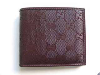 Gucci GG Coated Fabric Imprime Bi Fold Wallet Leather Interior + Box 