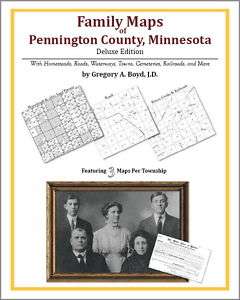 Family Maps Pennington County Minnesota Genealogy Plat  