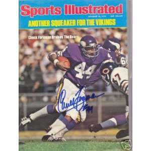  Vikings Rb Chuck Foreman Signed Si Sports Illustrated 