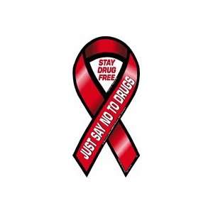  New* Just Say No to Drugs Red 8 Ribbon Car Magnet 
