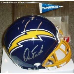  Dan Fouts Signed Chargers Throwback Riddell Mini Helmet 
