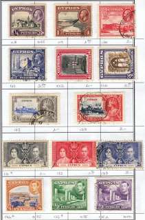 CYPRUS Collection 228 Different Stamps 1881/1989  
