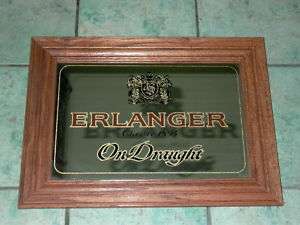 Erlanger Classic 1893 Draught 1980 Schlitz Beer Mirror  