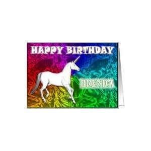  Brenda Birthday, Unicorn Dreams Card Health & Personal 