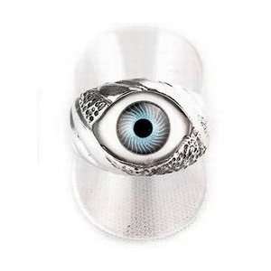 Gothic Eye Sterling Silver Twisted Eyeball Ring size 11(Sizes 4.5,5,5 