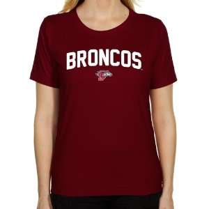  Santa Clara Broncos Ladies Mascot Logo Classic Fit T Shirt 