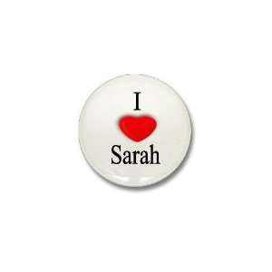  Sarah I love Mini Button by  Patio, Lawn 