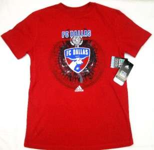 MLS FC Dallas Team Seal Youth Adidas T Shirt Jersey  