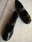 Girls DANCE FASHIONS Black Patent TAP DANCE Shoes Sz 10.5 ~ EXCELLENT
