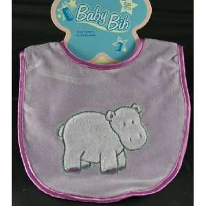 Aurora Baby Food Hippo Purple Bib Infant Safe Jungle Animal Gift NEW