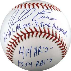  Darrell Evans Autographed Baseball with 85 AL HR King, 2 