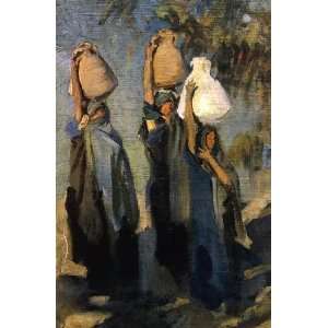   name Bedouin Women Carrying Water Jars, by Sargent John Singer Home