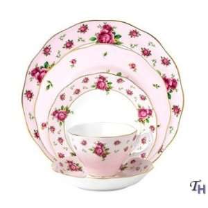Royal Albert New Country Roses Pink Vintage Formal 5 Pc Place Setting 