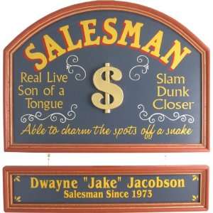  Salesman Gift Sign with Personalized Nameboard