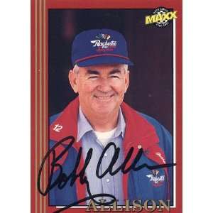 Bobby Allison Autographed 1992 MAXX Race Cards #114   Owner Allison 