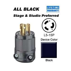 Leviton 4720 B 15 Amp, 125 Volt, NEMA L5 15P, 2P, 3W, Locking Plug 