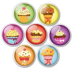  Decorative Push Pins or Magnets 7 Small Cupcakes: Kitchen 