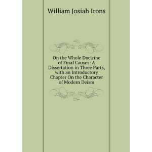   Chapter On the Character of Modern Deism William Josiah Irons Books