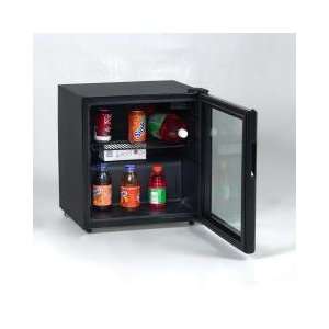   Avanti 1.7 cu.ft Refrigerator  Black with Glass Door: Kitchen & Dining