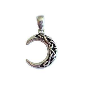   Celtic Moon Pendant   Sterling Silver Moon Phase Jewelry Jewelry