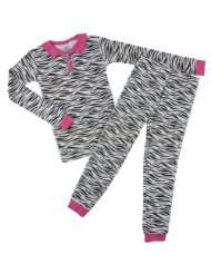 Petit Lem Zebra Print 2 Piece Pajamas (size 5)