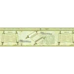  Hebrew Scroll Beige Wallpaper Border by Writings on the 